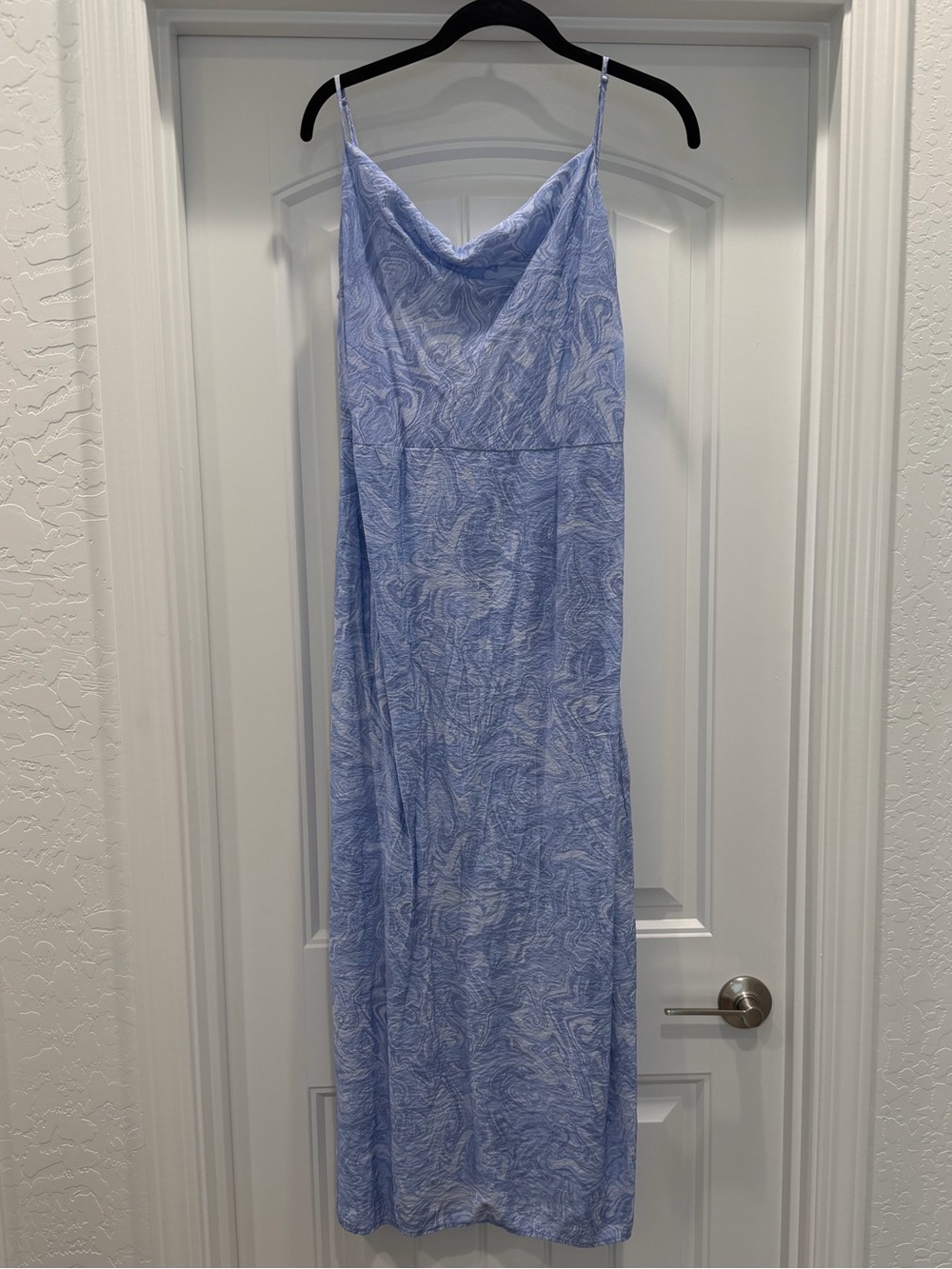 Light Blue Marble Midi Dress